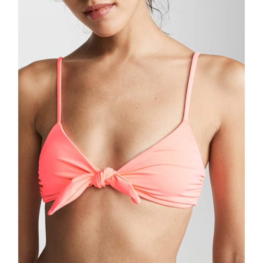 NWT Mara Hoffman Carla Bikini Top Womens XL New Origami Tie Front